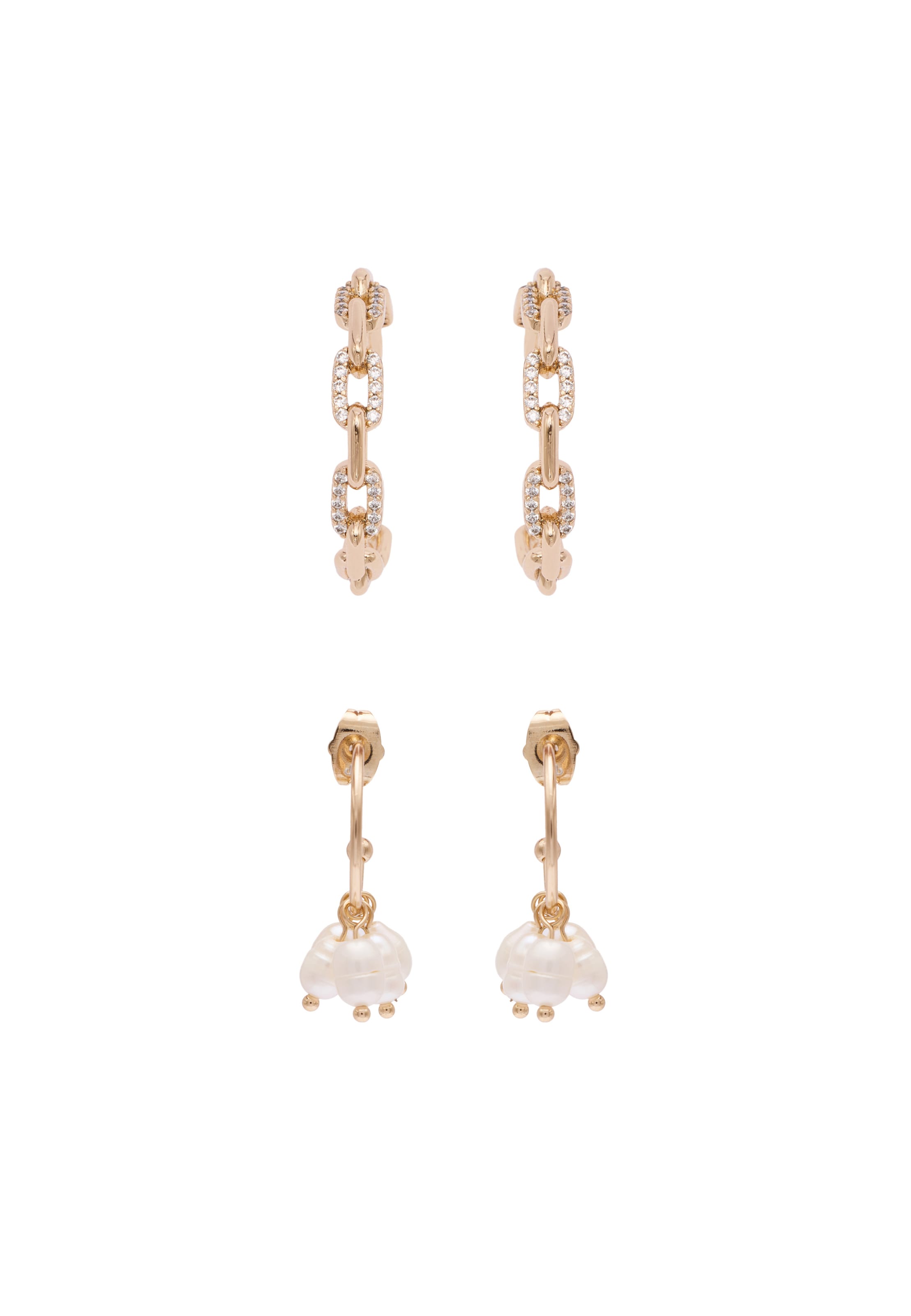 faina - Pendientes en oro: frente