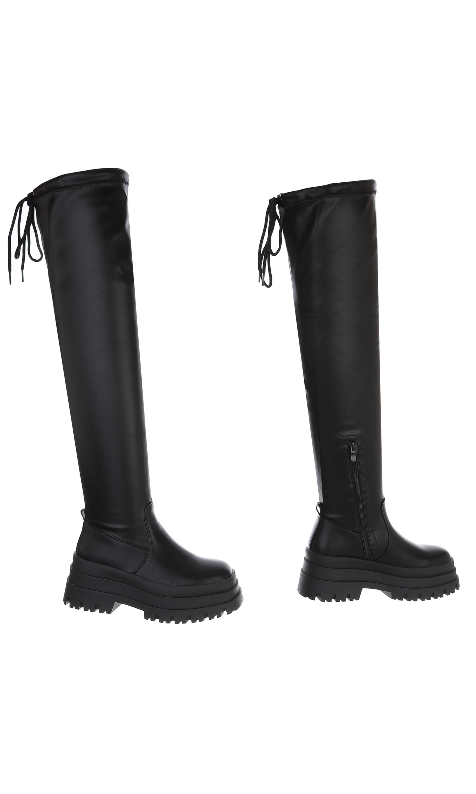 Ital-Design Overknees in Schwarz
