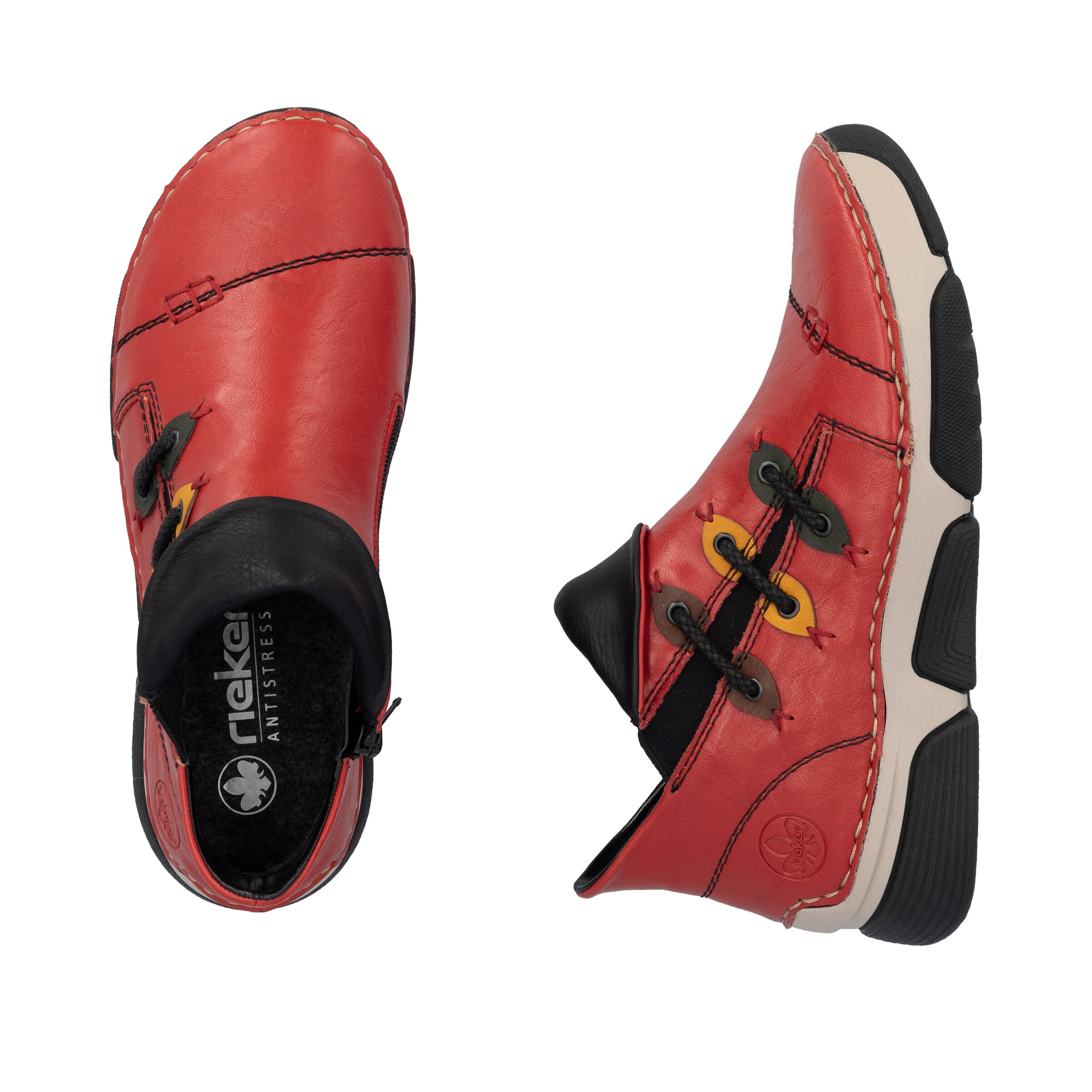 Bottines Rieker en rouge
