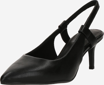 melns s.Oliver Vaļējas augstpapēžu kurpes: no priekšpuses