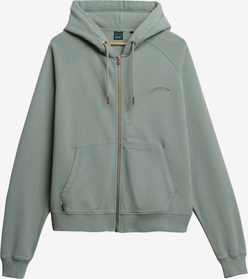 Superdry Sweatvest 'Essential' in Groen: voorkant