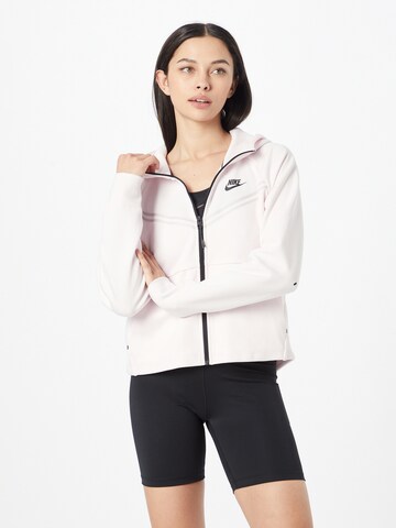 Nike Sportswear - Sudadera con cremallera en rosa: frente