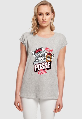 ABSOLUTE CULT T-Shirt 'Tom And Jerry - Posse Cat' in Grau: Vorderseite