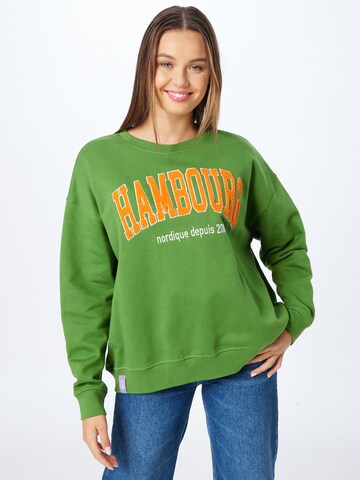 Sweat-shirt 'Hambourg' Derbe en vert : devant