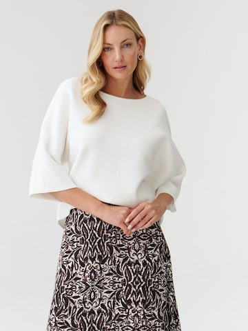 TATUUM Sweter 'RAFIA' w kolorze biały: przód