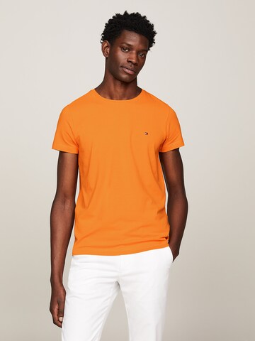 TOMMY HILFIGER Slim fit Μπλουζάκι σε πορτοκαλί: μπροστά