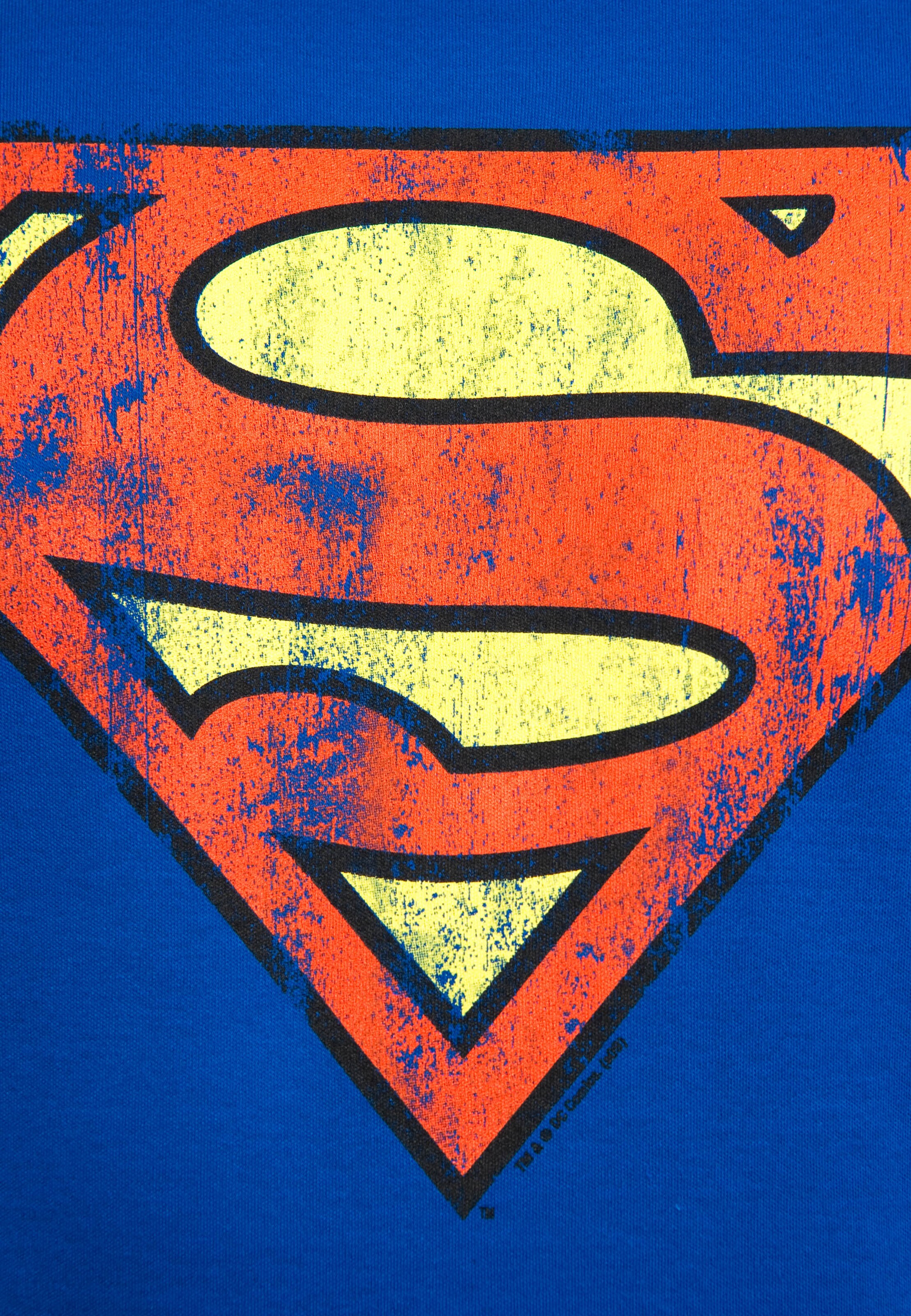 LOGOSHIRT Shirt 'Superman' in Blauw