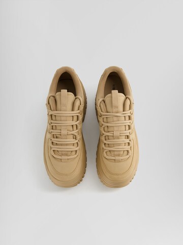 Bershka Platform trainers in Beige