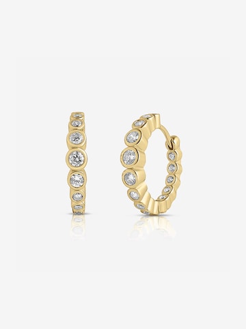 CLASSYANDFABULOUS Jewelry Earrings 'OSEANA Hoops' in Gold: front