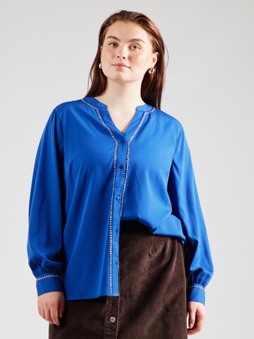 Camicia da donna 'CARSTUDDINA' di ONLY Carmakoma in blu: frontale