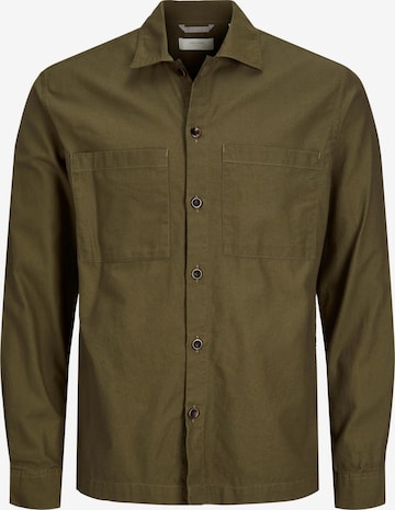 JACK & JONES Regular fit Button Up Shirt 'Pete' in Green: front
