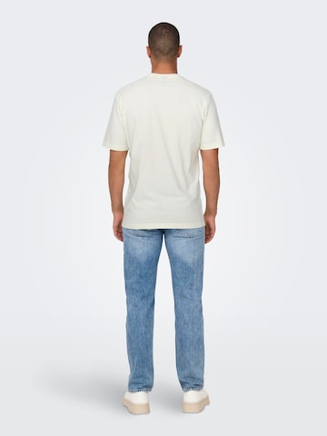 T-Shirt 'KARTER' Only & Sons en blanc