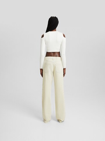 Largi Jeans de la Bershka pe bej