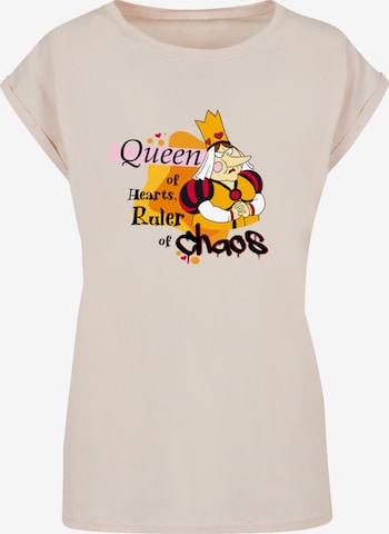 F4NT4STIC Shirt 'Alice im Wunderland Queen Of Hearts' in Beige: Vorderseite