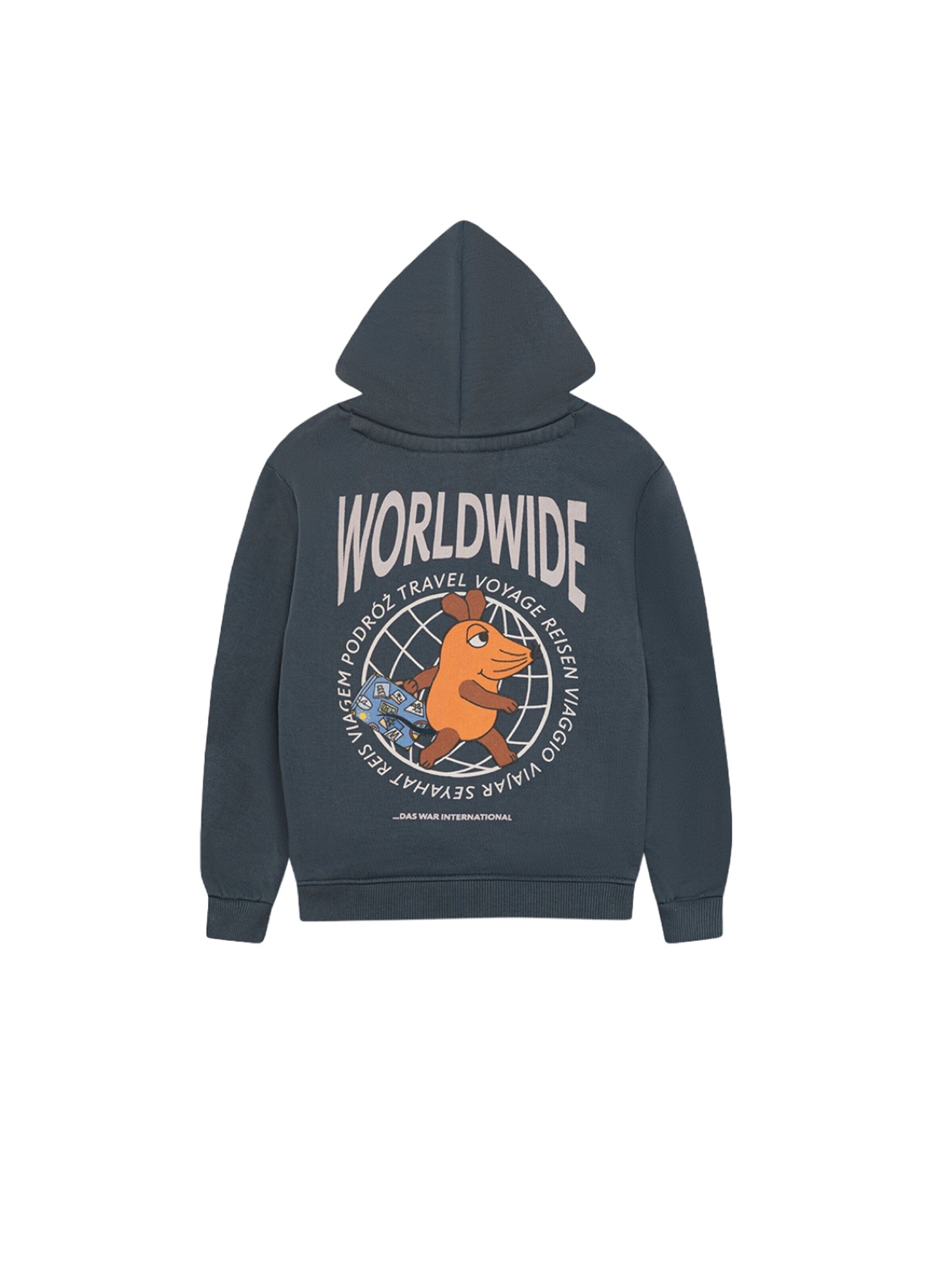 Lobster & Lemonade Sweatshirt 'Maus Worldwide' in Blue: front