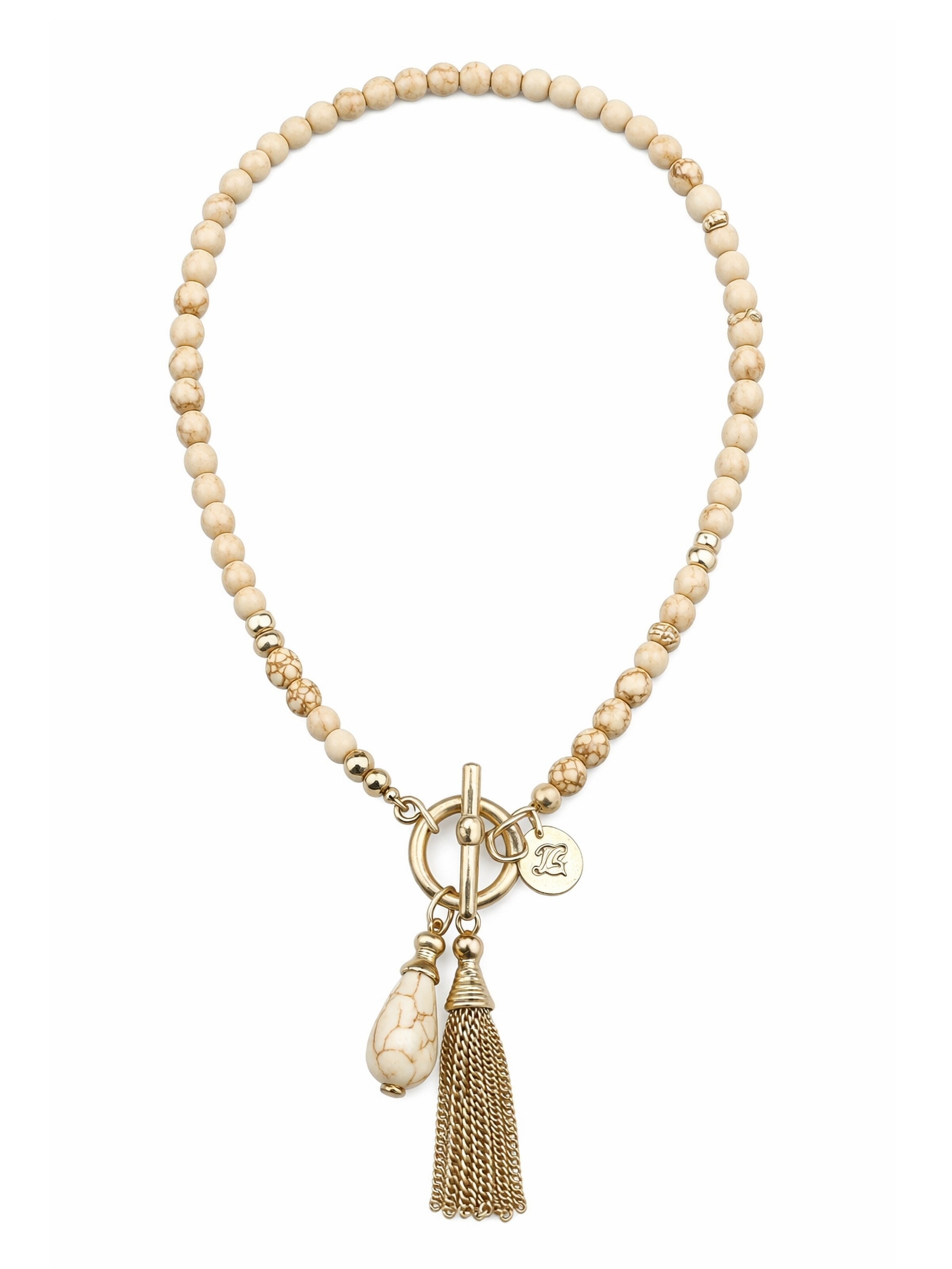 COLLEZIONE ALESSANDRO Necklace 'Toscana' in Beige: front