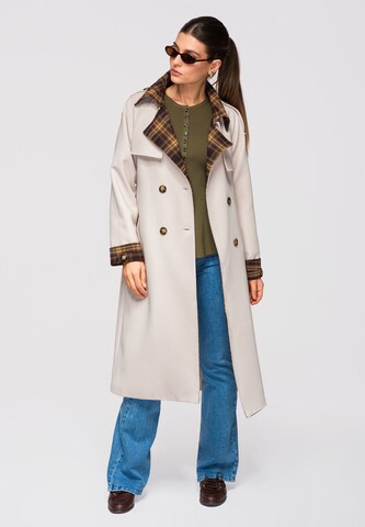Ombre Between-seasons coat in Beige