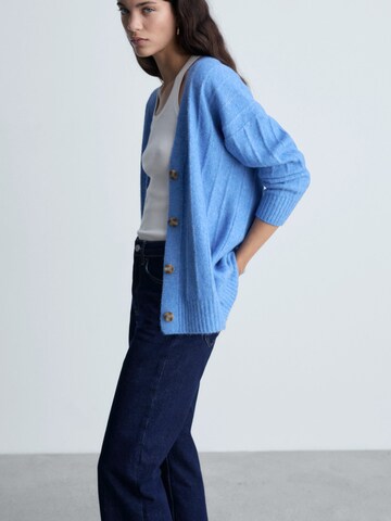 MANGO Cardigan 'TALDOTE' i blå: forside