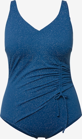 Ulla Popken Swimsuit in Blue: front