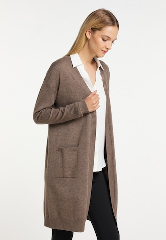 DreiMaster Klassik Knit Cardigan in Grey: front