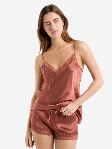 ETAM Pajama Pants 'Milky' in Bronze: front