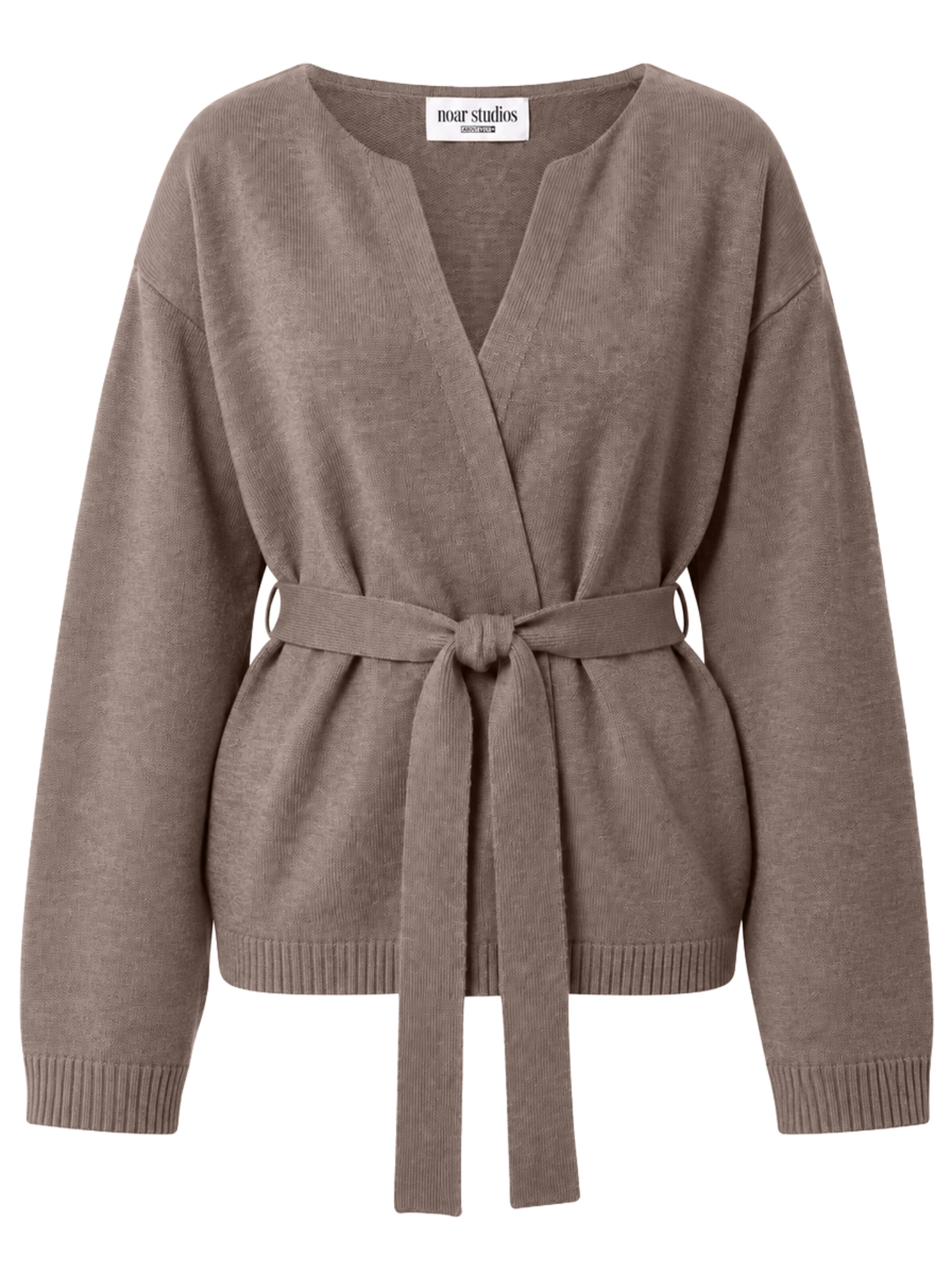 noar studios Strickjacke in Braun: Vorderseite