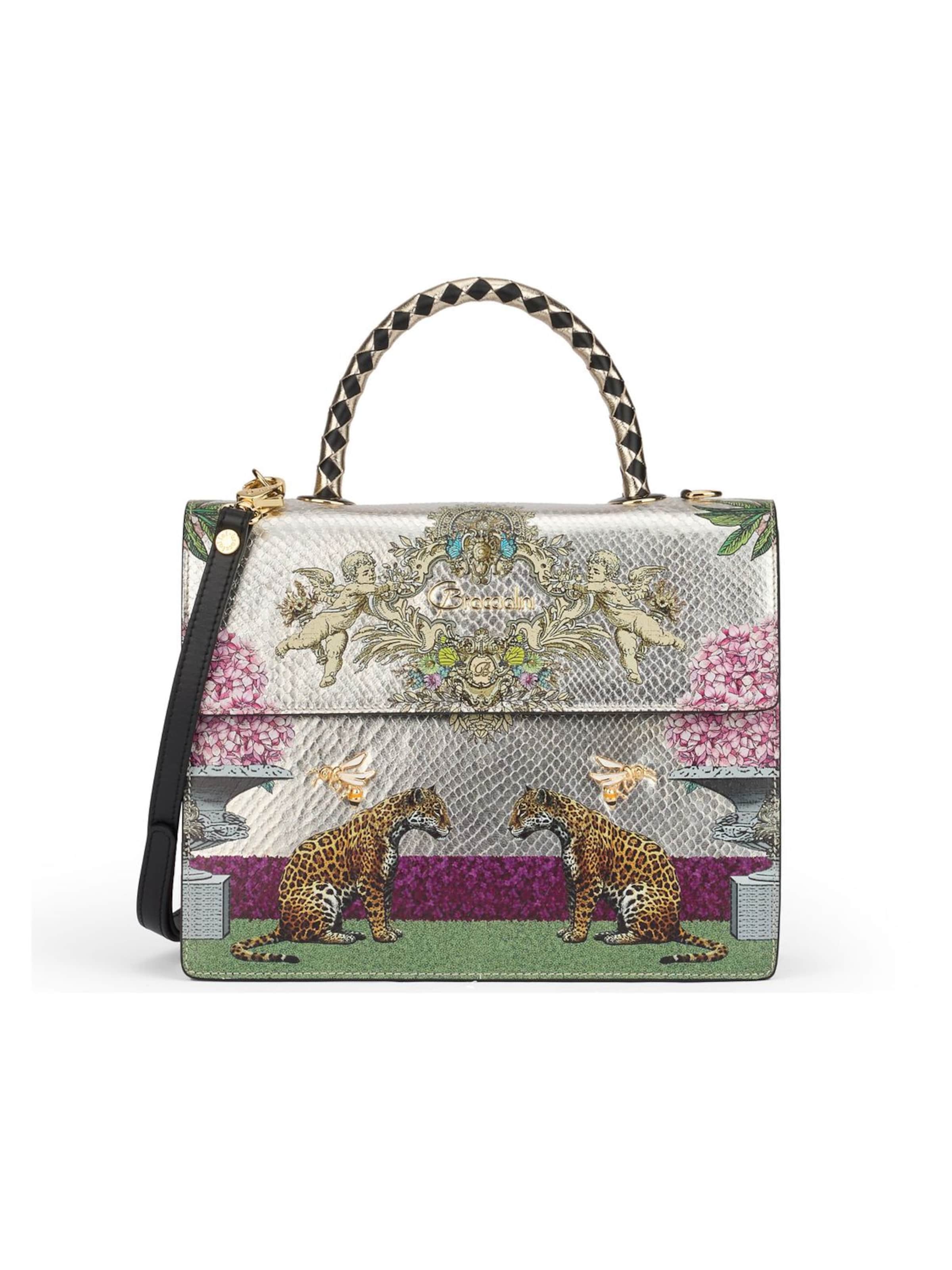 Braccialini Handtasche 'Audrey Leopardi'‌‌‌‌‌‌ in Silber: Vorderseite