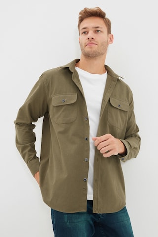 Regular fit Camicia di Trendyol in verde: frontale