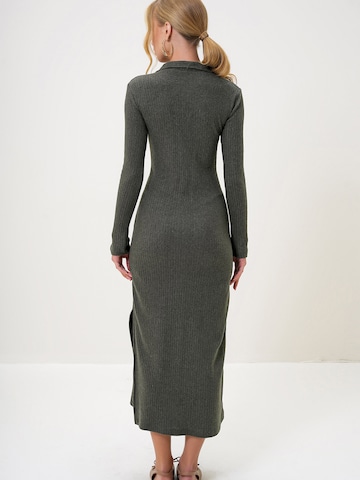 Trend Alaçatı Stili Трикотажное платье в Зеленый