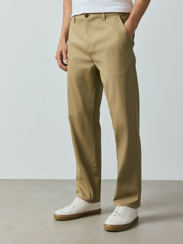 Next regular Lærredsbukser i beige: forside