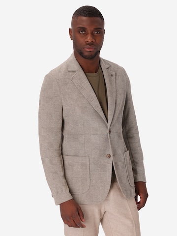 Distretto12 - Ajuste regular Chaqueta tipo saco para negocios en beige: frente