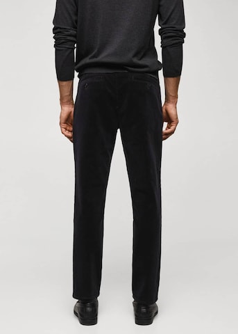 MANGO MAN Slim fit Pants 'berdam' in Black