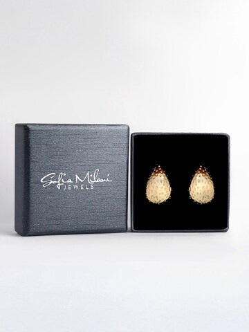 Sofia Milani Ohrringe 'Structured drop'‌‌‌ in Gold