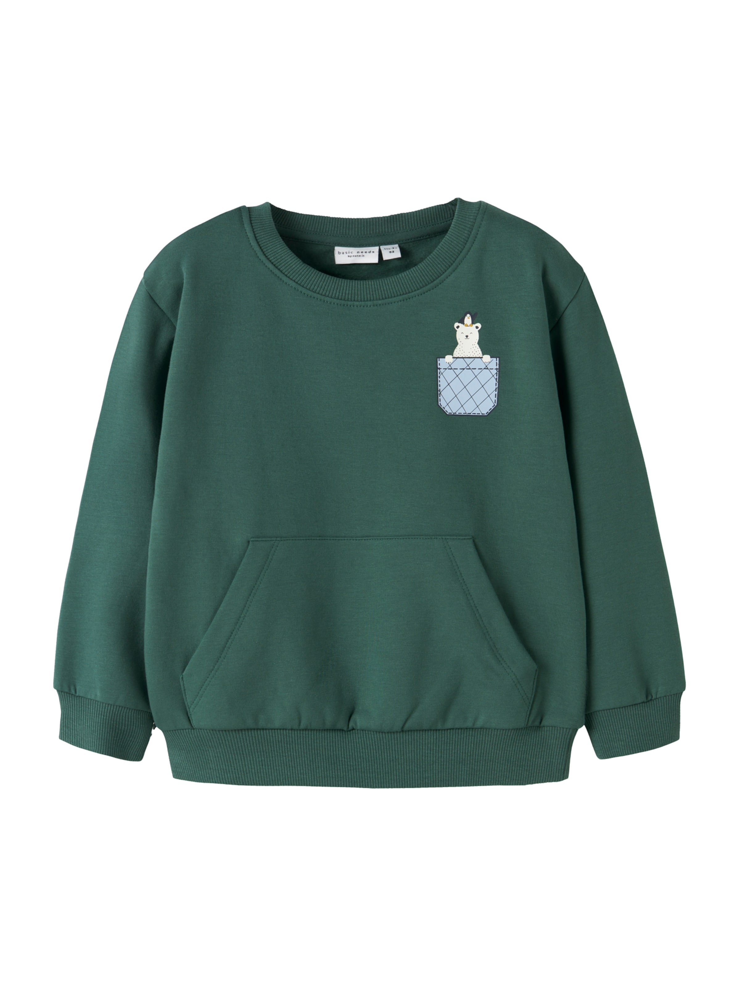 Felpa 'NMMVUGO' di NAME IT in verde: frontale