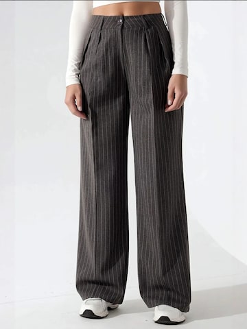 Hiccup Pleated Pants in Grey: front