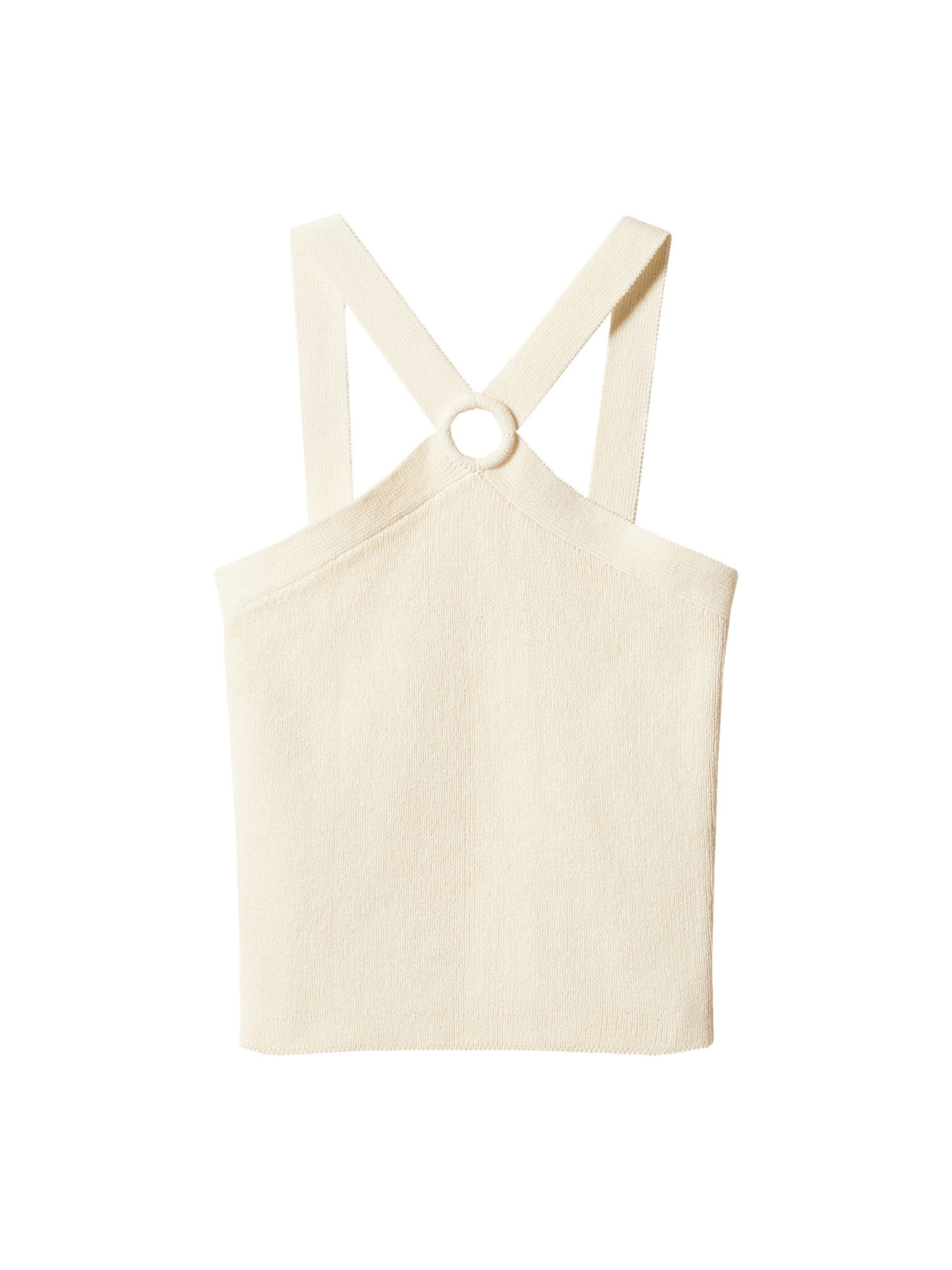 MANGO Gebreide top 'THIAGO' in Beige: voorkant