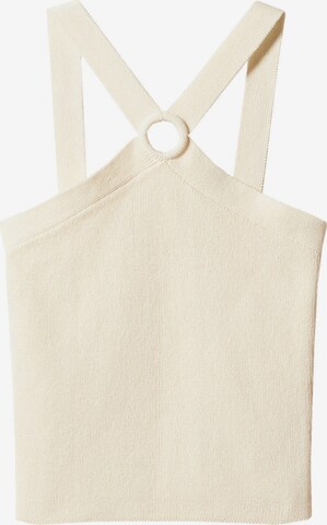 MANGO Gebreide top 'THIAGO' in Beige: voorkant