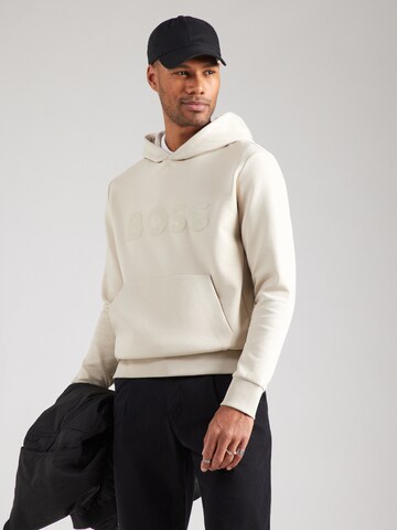 BOSS Sweatshirt 'Soody' in Beige: front