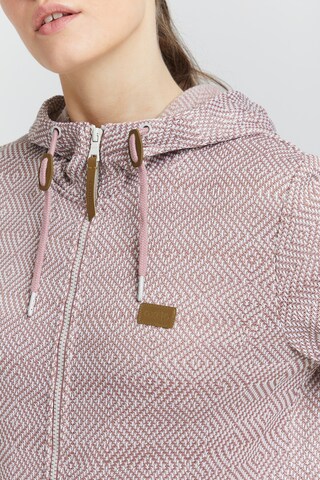 Oxmo Fleece Jacket 'Pebbles' in Pink