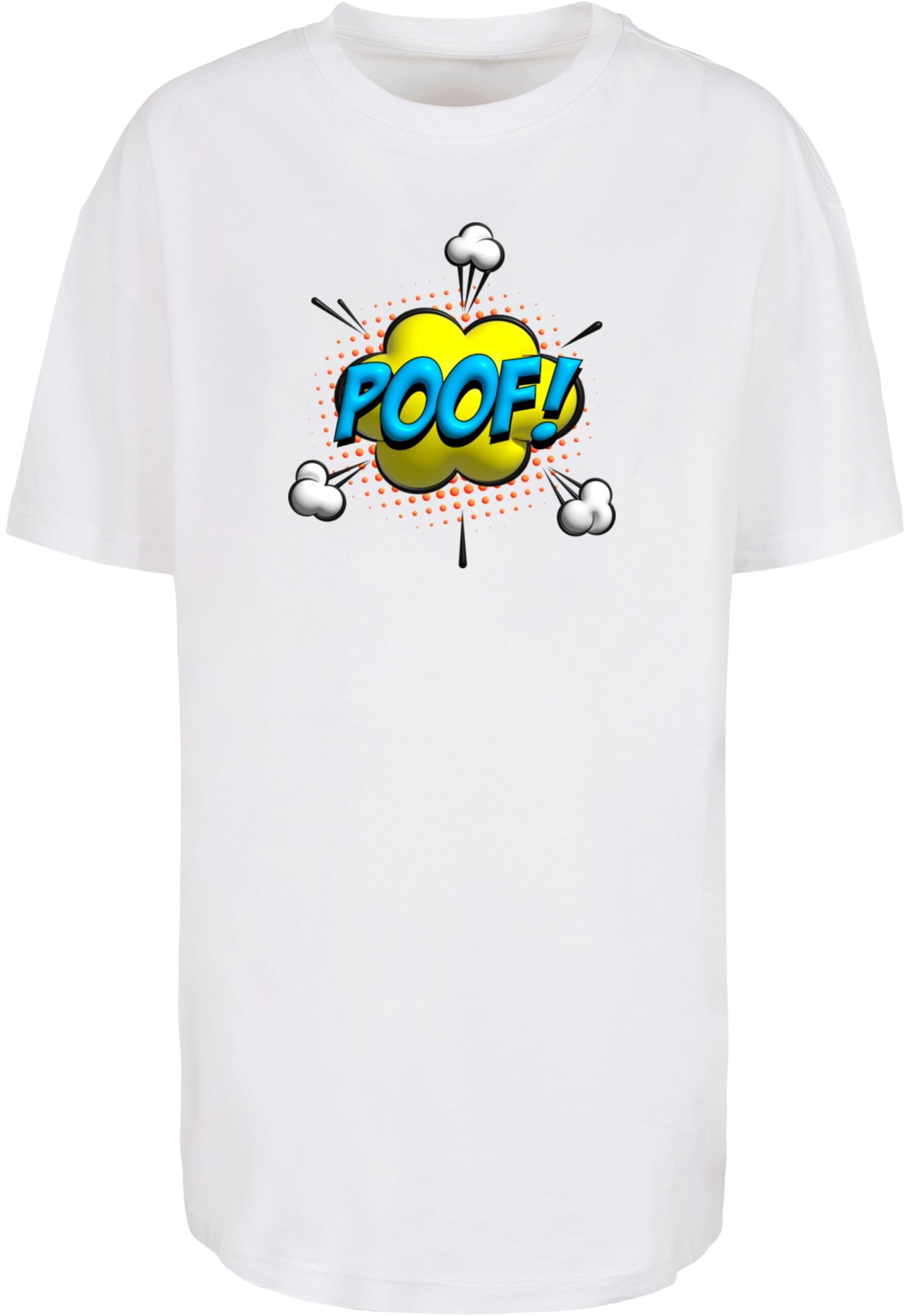 T-shirt oversize 'Poof Comic' Merchcode en blanc : devant