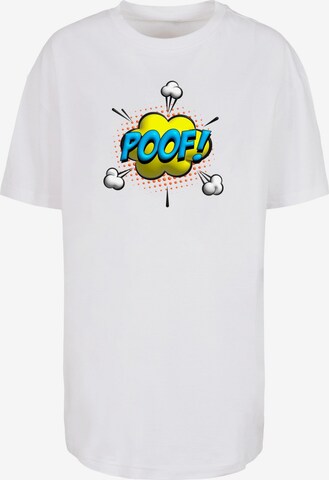 Merchcode T-Shirt 'Poof Comic' in Weiß: predná strana