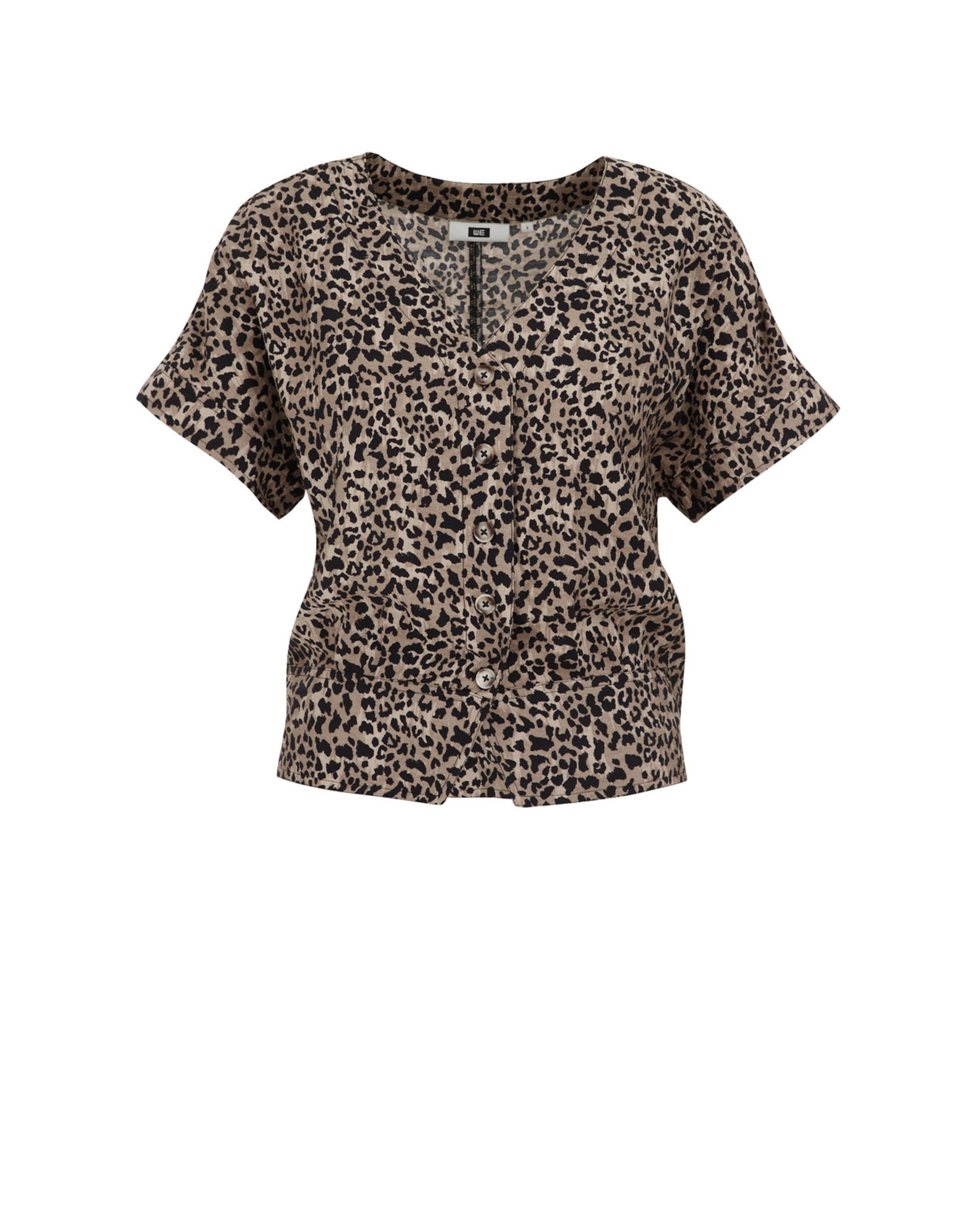 WE Fashion Тениска в кафяво: отпред