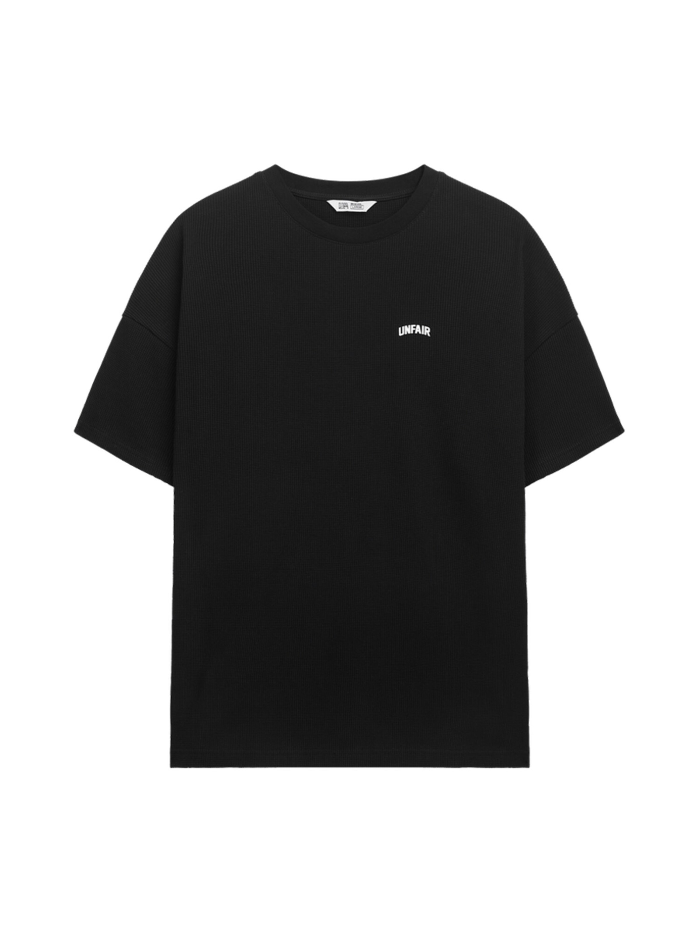 Unfair Athletics Shirt 'Curved Waffle' in Black: front