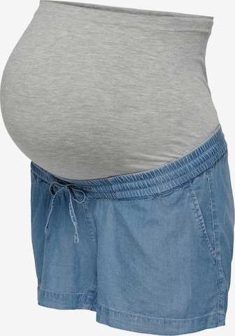 Only Maternity Regular Shorts in Blau: predná strana