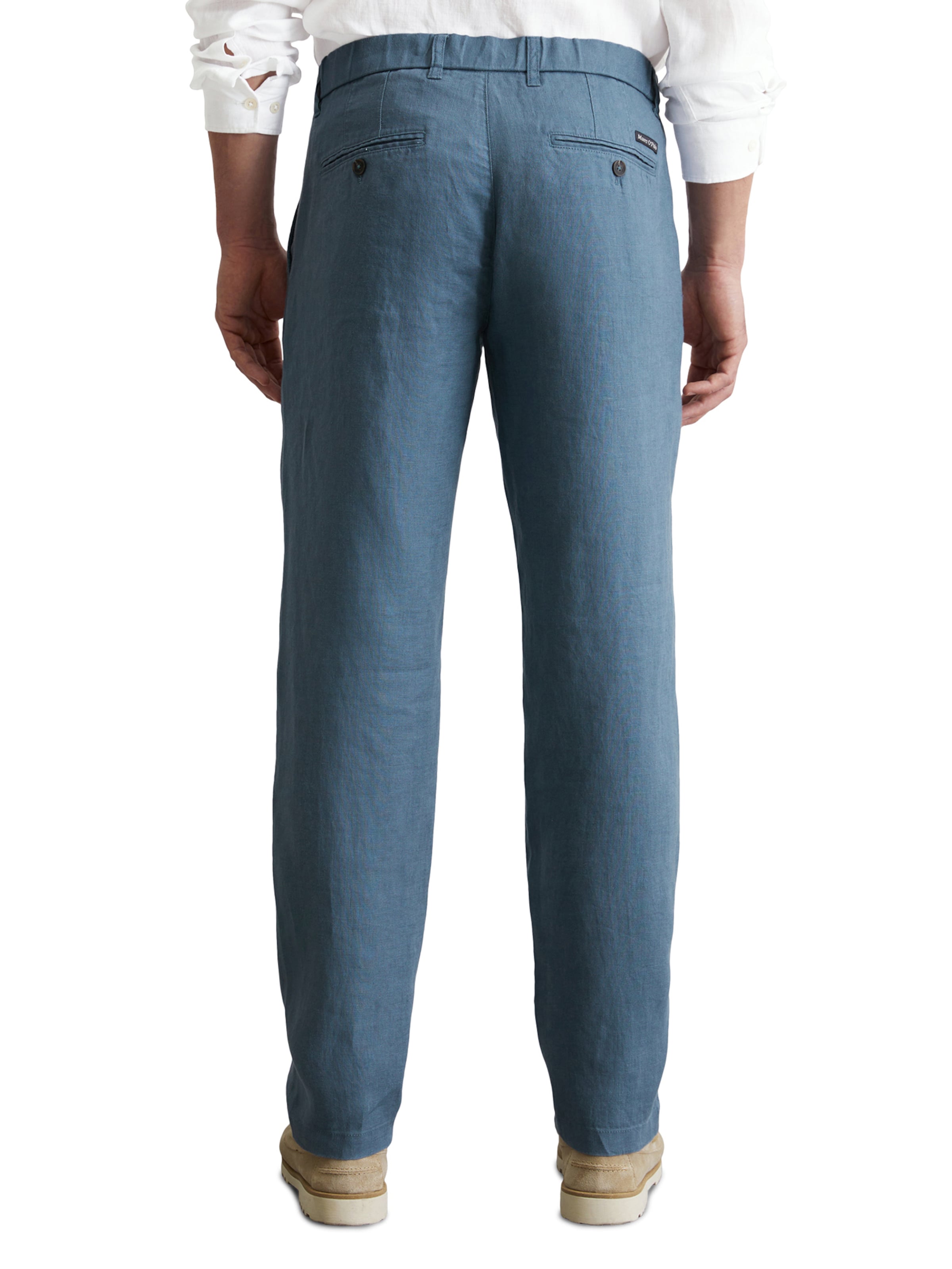 Marc O'Polo Štandardný strih Plisované nohavice 'Osby' - Modrá