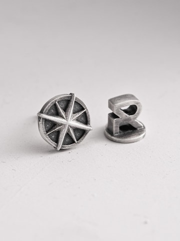 REYTEL Ohrring 'COMPASS' in Silber: Vorderseite