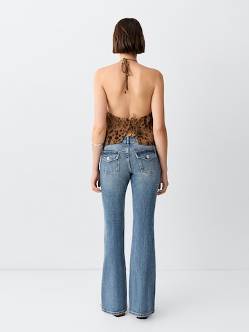 MANGO Flared Jeans 'FLORA' in Blue