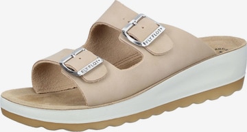FLY FLOT Pantolette in Beige: Vorderseite
