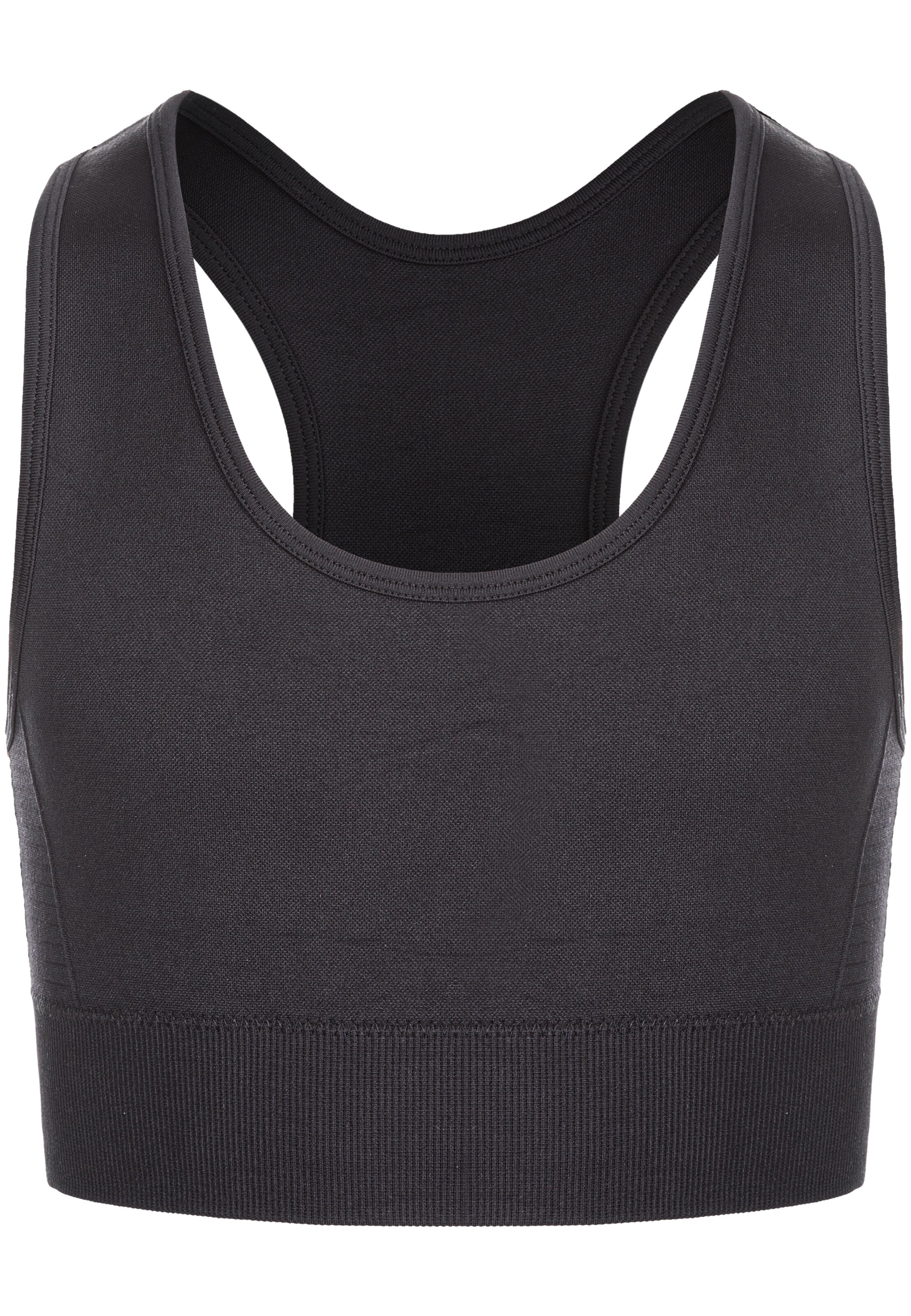 ENDURANCE Medium Support Sport-BH 'Erini' in Schwarz: Vorderseite