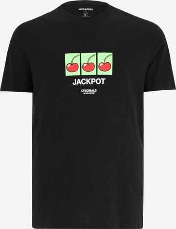 Jack & Jones Plus T-Shirt in Schwarz: predná strana